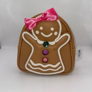 Bath and Body Works- Gingerbread Girl Mini Backpack with Pink Bow